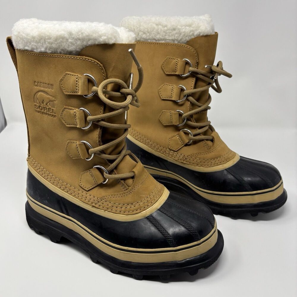 Sorel Caribou Waterproof Handcrafted Mid Calf Insulated Snow Boots Womens Size 7 - Picture 4 of 8